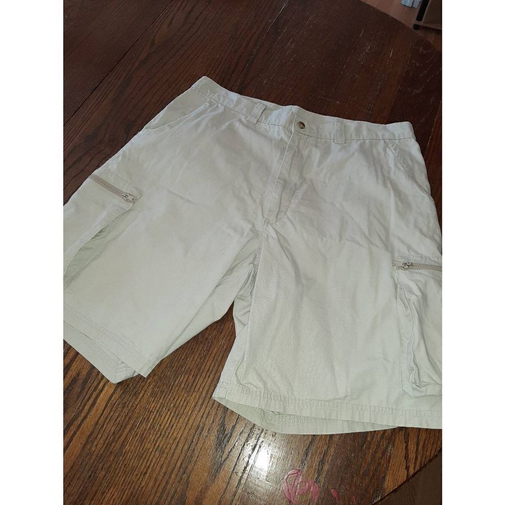 Mens Size 36 Duck Head Khaki Tan Cotton Shorts High Rise with Pockets